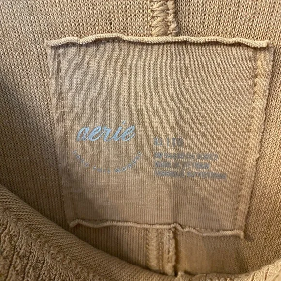 Aerie Wonder Texture Vneck Sweatshirt Knit - Picture 3 of 7